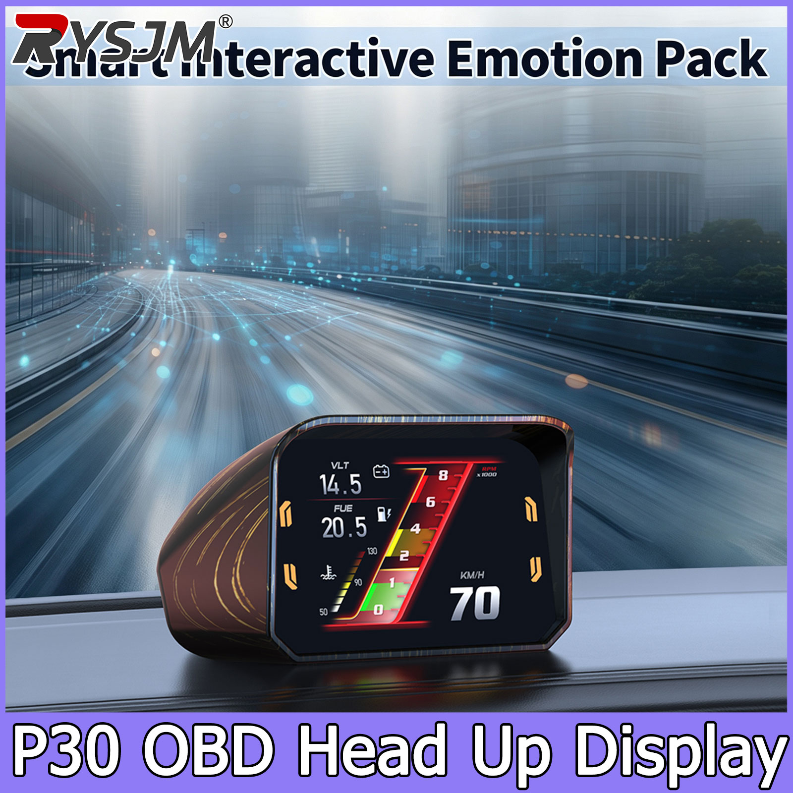 Pc Security Lock - P30 Hız Göstergesi RPM Metre HUD